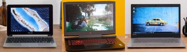 máy tính xách tay kích thước màn hình khác nhau 13 inch 15 inch và 17 inch