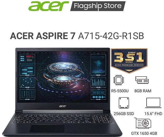 Acer Gaming Aspire 7 A715-42G-R1SB (Đen)