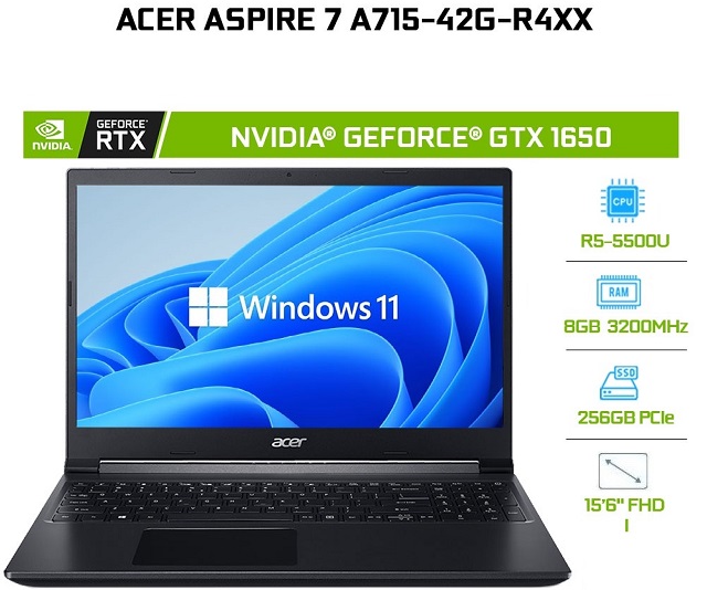 Acer Gaming Aspire 7 A715-42G-R4XX (Đen)