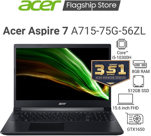 Acer Gaming Aspire 7 A715-75G-56ZL (Đen)