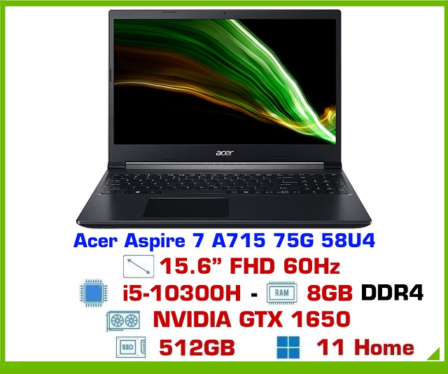 Acer Gaming Aspire 7 A715-75G-58U4 (Đen)