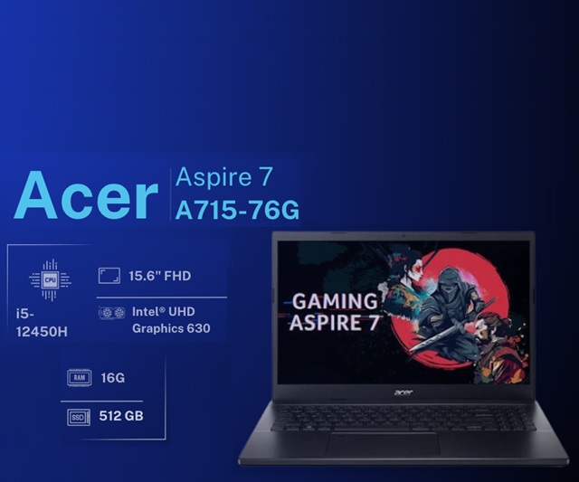 Acer Gaming Aspire 7 A715-76G-5806 (i5-12450H/RTX 3050/16GB/512GB/Win 11)