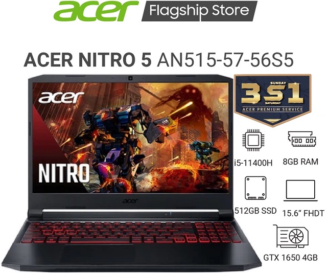 Acer Gaming Nitro 5 AN515-57-56S5 (Đen)