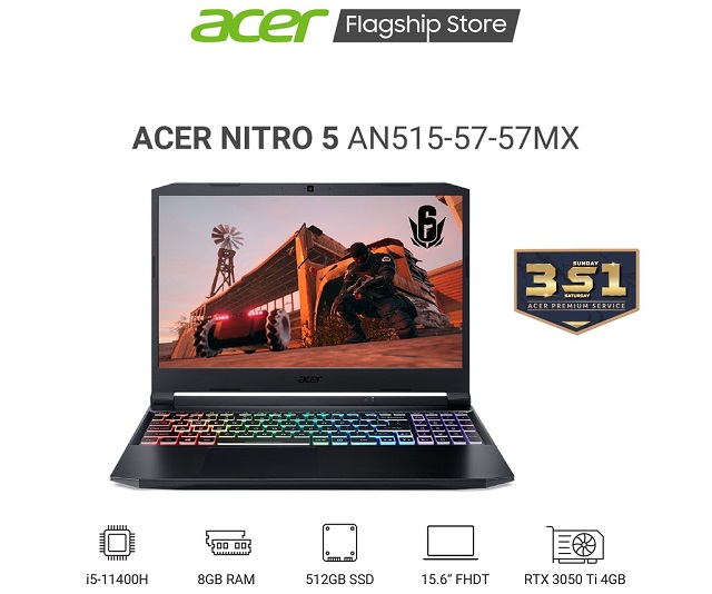 Acer Nitro 5 AN515-57-57MX (Đen)