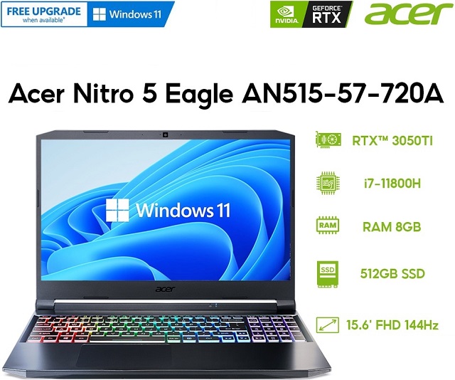 Acer Gaming Nitro 5 Eagle AN515-57-720A (Đen)
