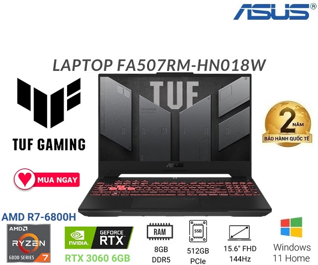 Asus TUF Gaming A15 FA507RM-HN018W (Xám)