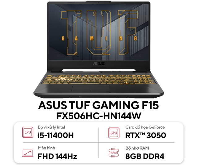Asus TUF Gaming F15 FX506HC-HN144W (Đen)