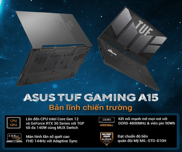 Asus TUF Gaming F15 FX507ZC4-HN095W (i5-12500H/RTX 3050/16GB/512GB/Win11/Xám)