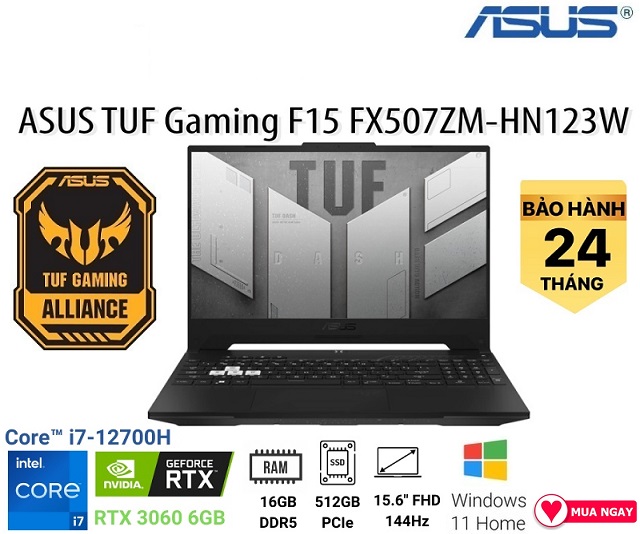 Asus TUF Gaming F15 FX507ZM-HN123W (Xám)