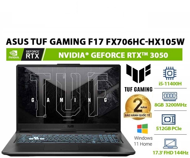 Asus TUF Gaming F17 FX706HC-HX105W (Đen)
