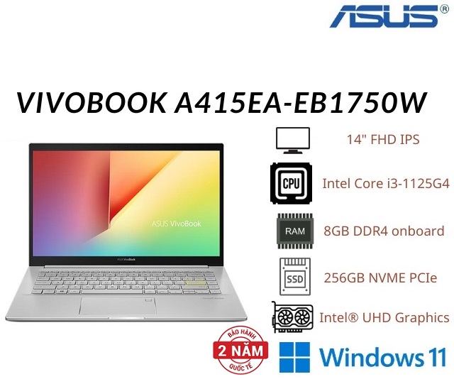 Asus VivoBook 14 A415EA-EB1750W (Bạc)