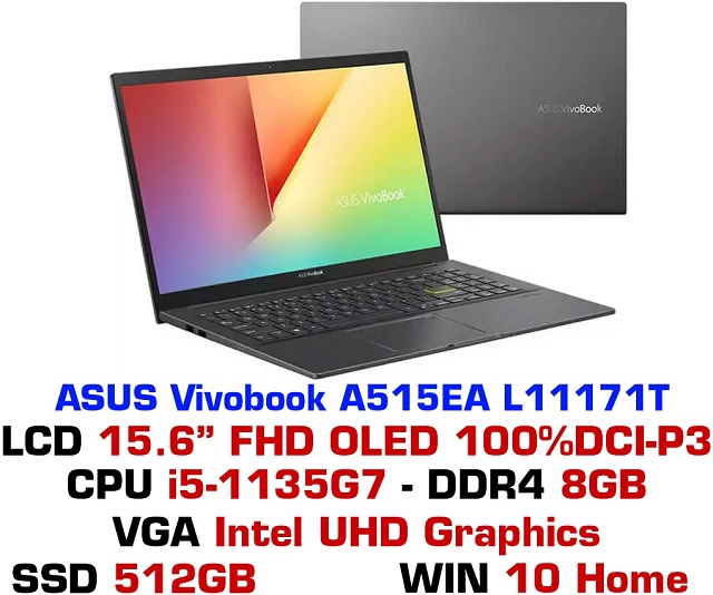 Asus VivoBook 15 A515EA-L11171T i5 (Đen)