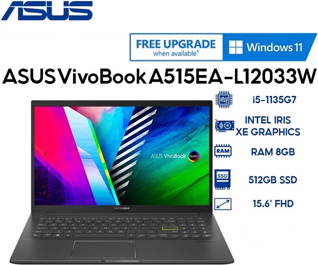 Asus VivoBook 15 A515EA-L12033W i5 (Black)