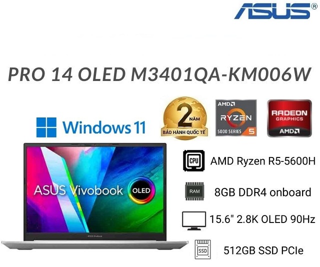 Asus VivoBook Pro 14 OLED M3401QA-KM006W (Bạc)