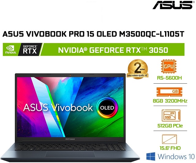 Asus VivoBook Pro 15 OLED M3500QC-L1105T (Xanh)