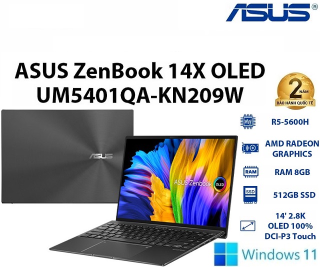 Asus ZenBook 14X OLED UM5401QA-KN209W (Đen)