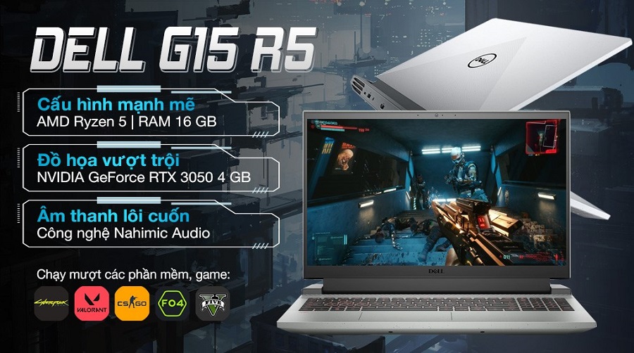 Dell Gaming G15 5515 AMD Ryzen 5 (P105F004DGR-Xám)