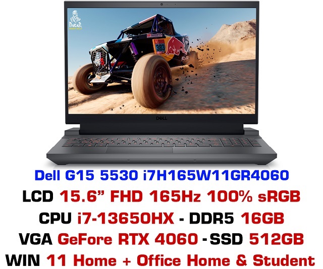 Dell G15 5530 i7H165W11GR4060 (i7-13650HX/RAM 16GB/512GB SSD)