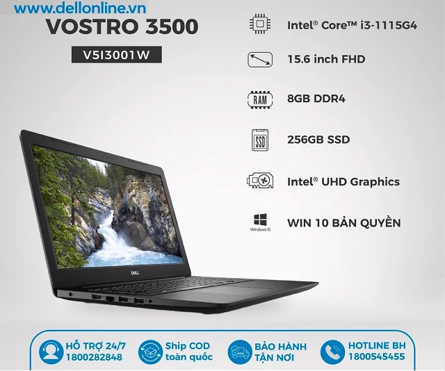 Dell Vostro 15 3500 i3 (V5I3001W-Black)