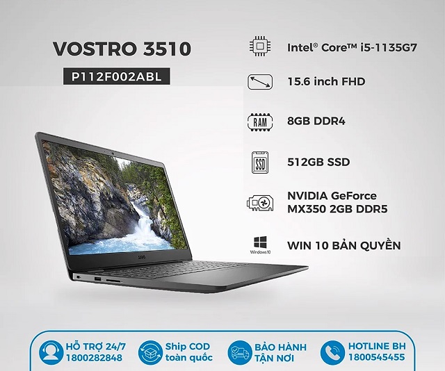 Dell Vostro 15 3510 i5 (P112F002ABL-Black)