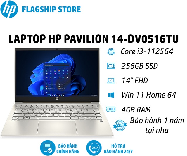 HP Pavilion 14-dv0516TU i3 (46L88PA) (Bạc)