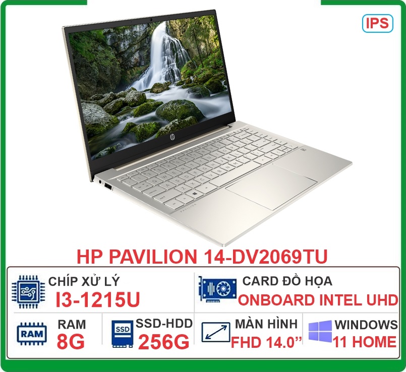 HP Pavilion 14-dv2069TU 7C0P1PA (i3-1215U/RAM 8GB/256GB SSD/ Gold)