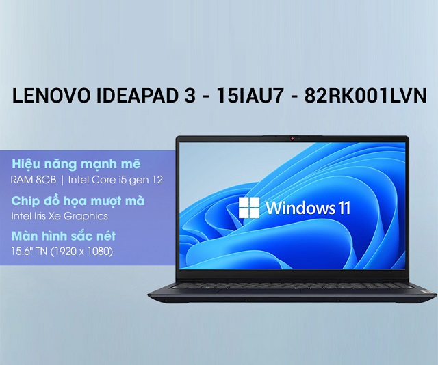 Lenovo IdeaPad 3 15IAU7 82RK001LVN (Xanh)