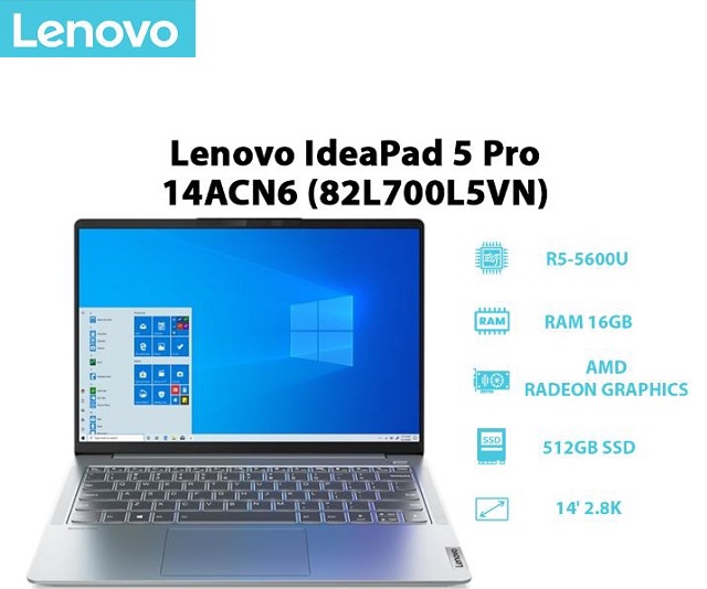 Lenovo IdeaPad 5 Pro 14ACN6 (82L700L5VN) (Xám)