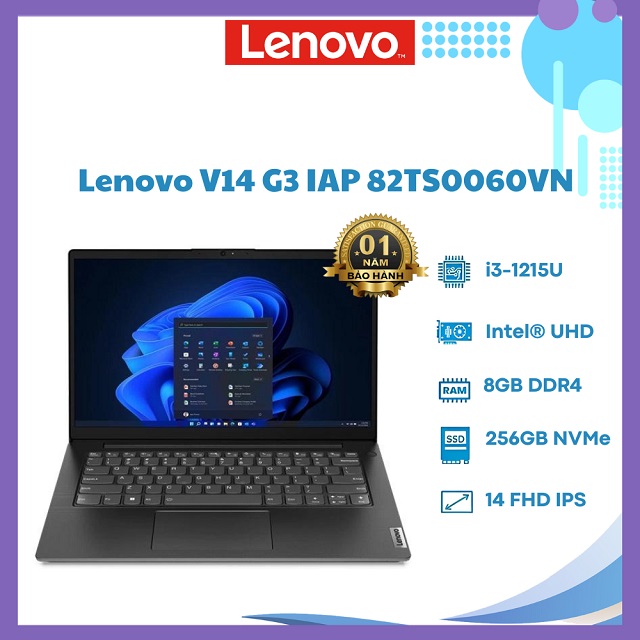Lenovo V14 G3 IAP 82TS0060VN (i3-1215U/RAM 8GB/256GB SSD/Đen)