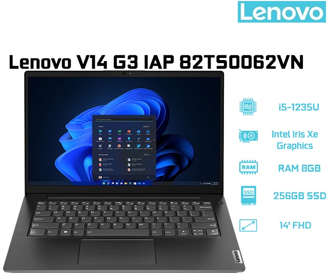Lenovo V14 G3 IAP 82TS0062VN (i5-1235U/RAM 8GB/256GB SSD/Black)