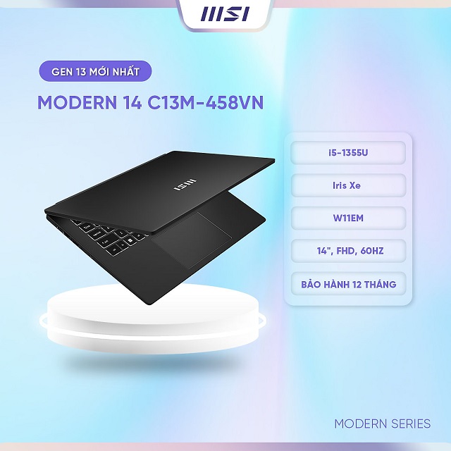 MSI Modern 14 C13M 458VN (Đen)
